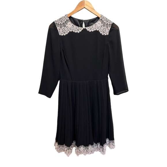 Ted Baker Olivhia Black Lace Dress Size 4 - Picture 3 of 15